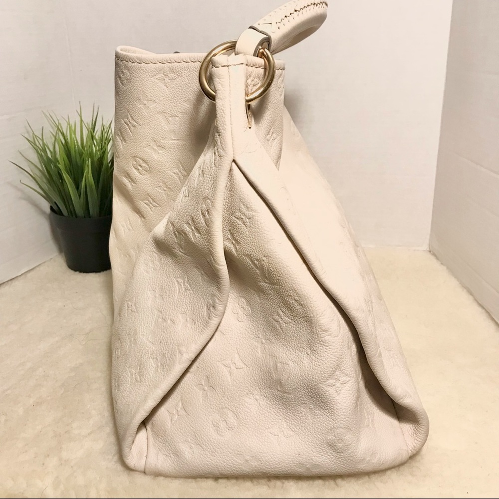 Authentic Louis Vuitton Artsy White Monogram Empreinte Leather Shoulder Bag - Picture 5 of 14